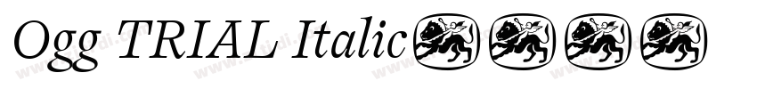 Ogg TRIAL Italic字体转换